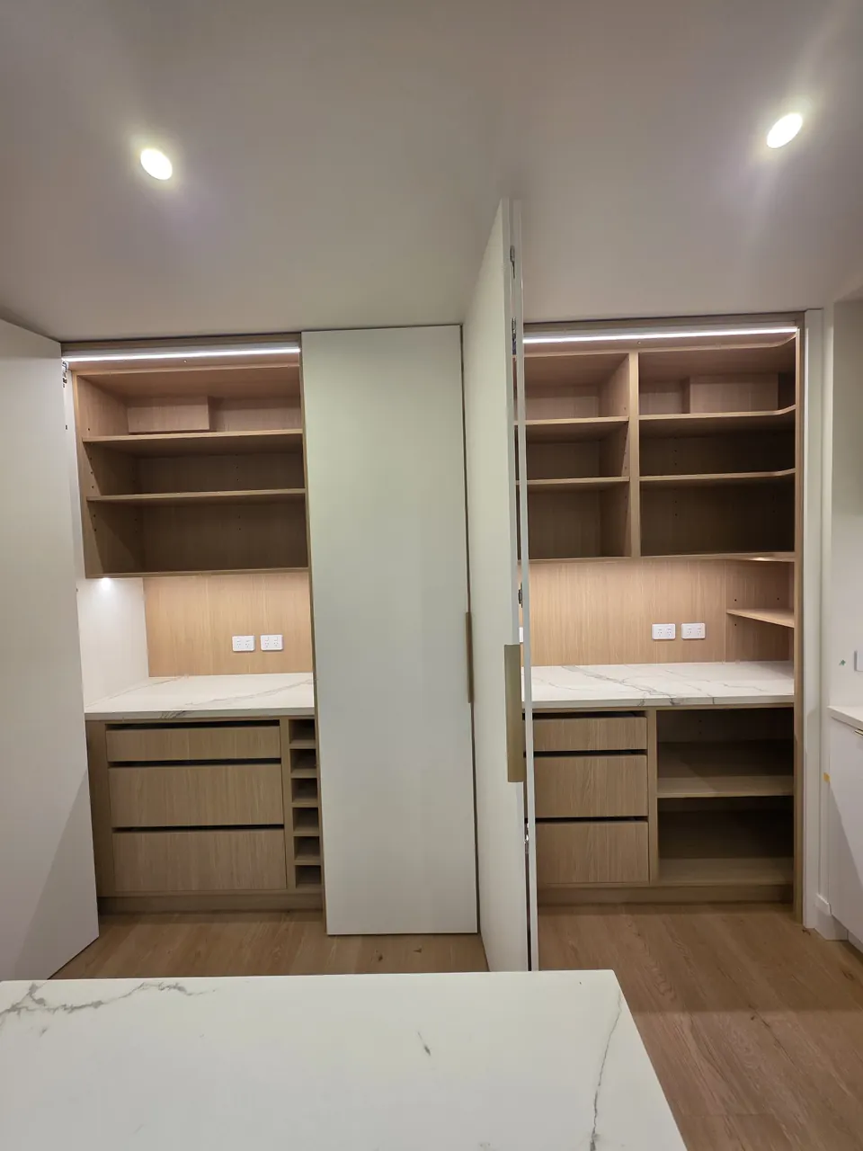 Bespoke pantry shelving and cabinetry