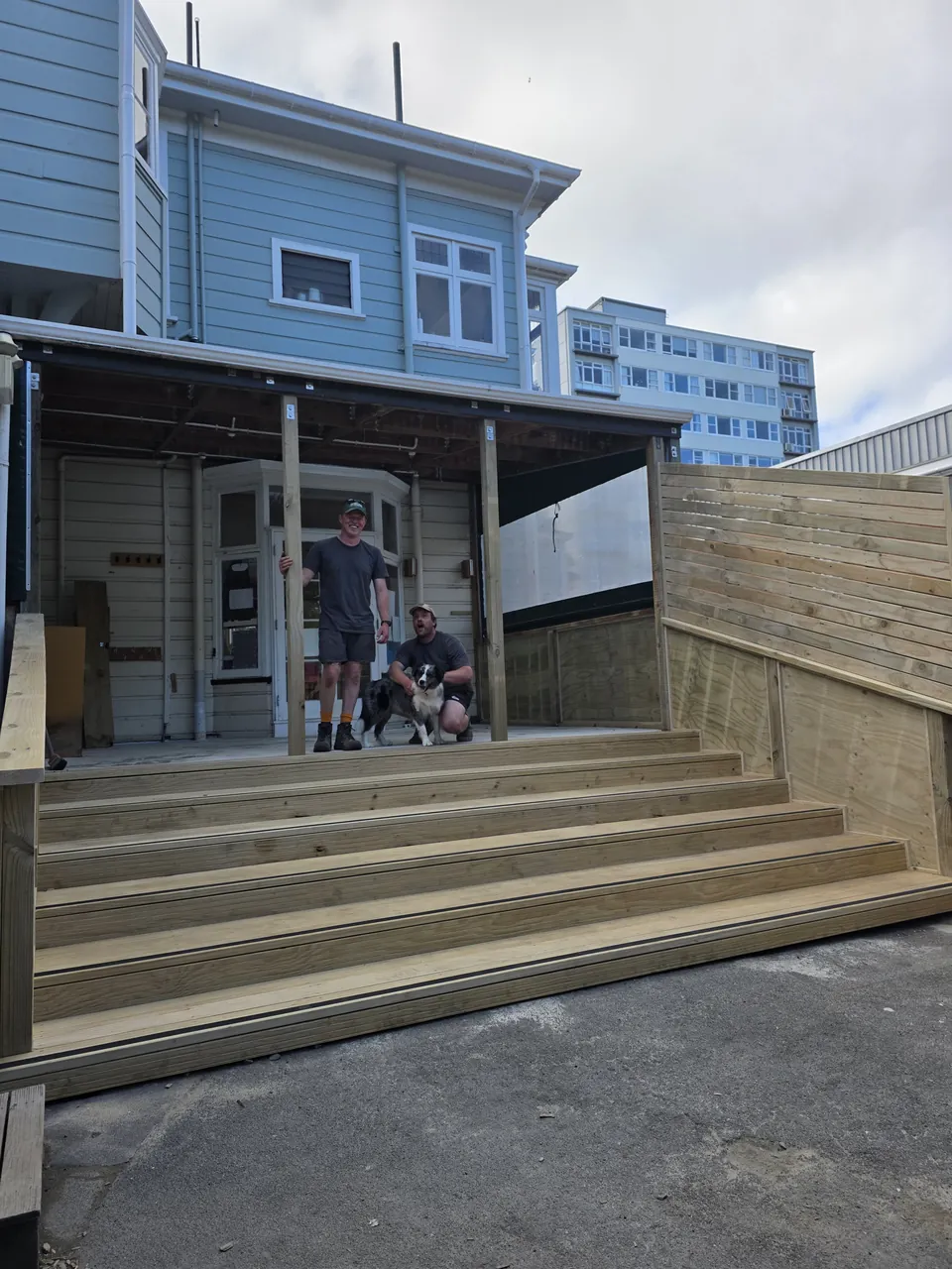 Deck and steps outside the early childhood centre