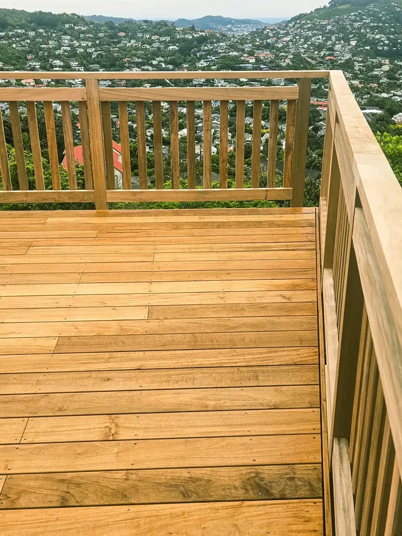 Finished timber deck showing its boards and edge detail